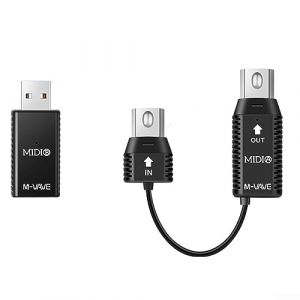 Connecteur convertisseur sans fil MIDI vers USB, système d'adaptateur MIDI, adaptateur d'interface USB 5 broches sans fil pour clavier de piano (Mallgreat, neuf)