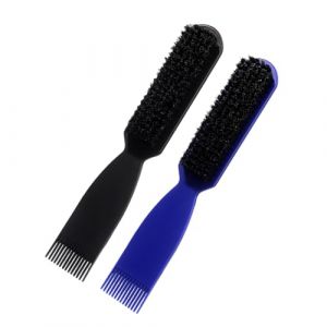 WRITWAA 2 Pièces Peigne à Barbe Homme Peigne à Barbe En Bois Pour Homme Kit De Soins De La Barbe Accessoires De Barbe Pour Hommes Peigne à Barbe Et Brosse Laveur De Barbe Plastique (Saieli, neuf)