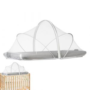 Filet De Protection pour Lit Bébé - De Lit Bébé Portable - Toile Aérée Pliable et Portable pour Lit d'Appoint, Poussette, Parc, Cododo, Voyage et Camping (mojita, neuf)