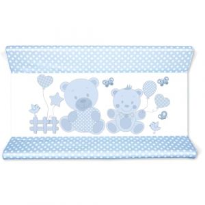 EPSELIA Matelas &agrave; langer en PVC, poche de fixation non toxique &agrave; norme europ&eacute;enne EN71, test anti-basculement &agrave; la norme europ&eacute;enne EN 12221-1/2, 80 x 50 cm H10 facile d'entretien, imperm&eacute;able, bleu (SNZ ITALIA, neuf)