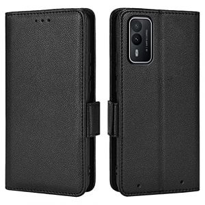 Topme &Eacute;tui en Cuir pour Nokia XR21 / Nokia XR21 Limited Edition (6.49" inches), [ Coque de T&eacute;l&eacute;phone S&eacute;rie Motif Litchi Simple] - Noir (topme, neuf)