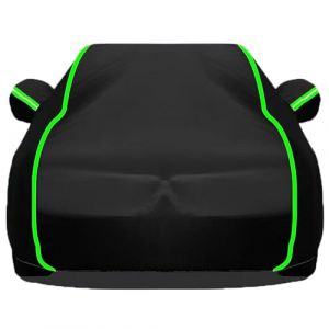 Housse Voiture pour Peugeot 208 EV 2021-2025 B&acirc;che Imperm&eacute;able Protection Voiture,Toutes Saisons Protection Solaire La Pluie Anti-poussi&egrave;re Housses pour Auto avec Fermeture &eacute;clair lat&eacute;rale,Black (Baishang-GB, neuf)