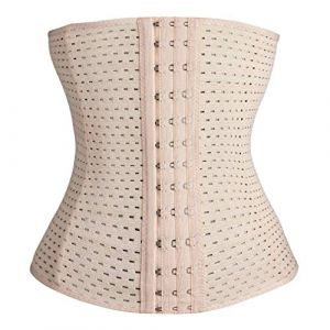 Everbellus Femme Corset Minceur Lingerie Gaine Ventre Plat Serre Taille Beige Large (EverBellus, neuf)