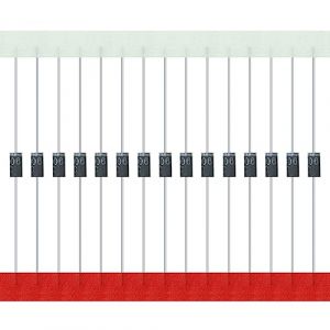 AUKENIEN 200 Pièces 1N4006 Diode Redresseur 1A 800V DO-41 4006 Axiales Diodes Redressement 1 Ampère 800 Volt IN4006 (AUKENIEN Official EU, neuf)