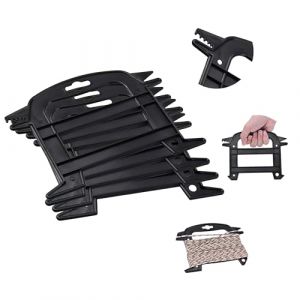 BUZIFU Lot de 5 Pcs Enrouleur Dévidoir Moulinet Organiseur Plastic Solide pour Ranger Fil à Linge Corde Alpinisme Ligne de Pêche Cerf-volant Sangle Escalade Camping Randonné Sports de Plein Air - Noir (shenkaide, neuf)