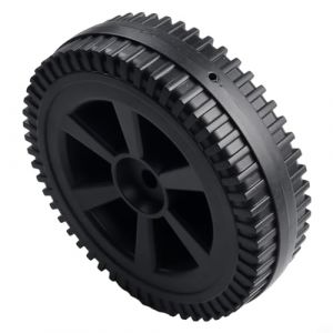 Lot de 2 roues de rechange pour barbecue, roues de 17,8 cm pour barbecue à gaz, pièce de rechange pour roue de gril de barbecue en plastique noir, Roulette fixe moulée par soufflage (177 mm) (EasyByMall, neuf)