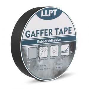LLPT Gaffer Tape Qualit&eacute; Professionnelle Noir 25 mm x 15 m Mat Non R&eacute;fl&eacute;chissant D&eacute;chirure Facile Sans R&eacute;sidu Ruban de Gaffer Robuste pour C&acirc;bles Photographie (PGT25BK) (LLP EU Direct, neuf)