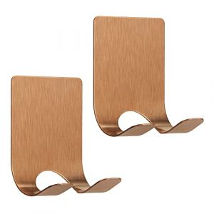 kwmobile 2x Porte Rasoir - Lot de 2 Porte-Rasoir Adhésif 4,5 x 6,1 cm avec Crochet en Inox - Support Rasoir Salle de Bain Douche (SX-Commerce, neuf)