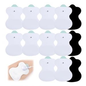 PYEUIFT 20 Pi&egrave;ces &Eacute;lectrodes | &Eacute;lectrodes pour Tens | Compatibles avec &Eacute;lectrostimulateur TENS et EMS avec Connecteur &agrave; Bouton 3,5 mm | R&eacute;utilisables et Auto-adh&eacute;sifs (2 (tulan4820208, neuf)