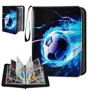 Classeur Carte Football, Album de Football, Albums de Cartes de Football, Porte cartes pour football, 50 pages Contenir 400 Cartes, Album de cartes de Football avec fermeture &eacute;clair (B) (Ntwdbyy, neuf)