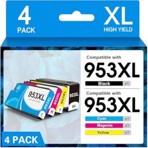 PACITEK 953XL Lot de 4 cartouches d'encre compatibles avec HP 953 XL Multipack 953xl pour HP OfficeJet Pro 7740 7720 7730 8710 8720 8730 8715 8210 8218 8725 8728 8740 ) (SKYINK, neuf)