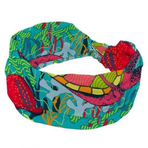 Bandeaux tortues de mer tropicales pour femme, large turban antidérapant, élastique pour la transpiration, yoga, entraînement, bandeau doux pour cheveux (Galens, neuf)