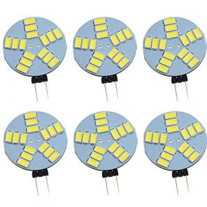 Pocketman Pack de 6 ampoules LED Dimmable G4, ampoule de projecteur G4 ronde DC 12V, 1.5W 240LM, remplacement de l'ampoule halog&egrave;ne 10W, &eacute;clairage &agrave; 120 &deg; (MINTOP2018, neuf)