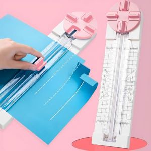 XSQD Coupe-papier Rotatif à Tête 4-en-1, Machine à découper le Papier Avec Échelle, Avec Protection de Rabat en Plastique, Pour Photo, Papier Cartonné, Papier A6 / A4, Coupe Papier Domestique (XSQD, neuf)