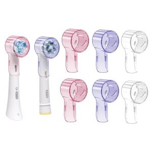 Protège-Têtes de Brosse à Dents pour Têtes de Brosses à Dents Électriques Oral b & IO, Multicolore, Lot de 6 (Rose, Violet, Transparent) (Yimao EU, neuf)