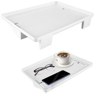 Table de Chevet Amovible Étagère de Lit Superposé 32 x 23cm Table de Chevet Clipsable avec Gestion des Câbles Étagère de Chevet pour Lit pour Rangement de Téléphone Tablette Livres Tasse (Blanc) (MAOZHEN, neuf)