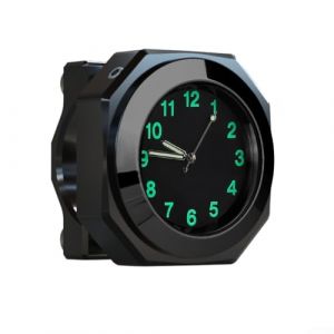 Thermom&egrave;tre de Moto, Horloge Lumineuse pour Guidon en Alliage d'Aluminium &Eacute;tanche (Noir) (FeiXunMaoYi, neuf)