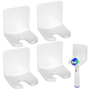 FIXCHORD Support Brosse a Dent Electrique 4 Pièces, Porte Brosse à Dents Electrique avec Autocollant 3M, Support de tête de Brosse à dent pour la Salle de Bain, Blanc (HOMMAND EU, neuf)