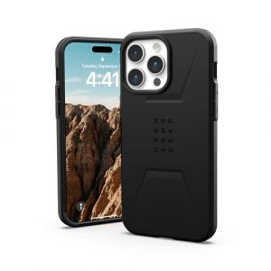 Urban Armor Gear UAG Coque Compatible avec iPhone 15 Pro Max 6,7", Noir Civil, Aimant int&eacute;gr&eacute;, Compatible avec Chargeur MagSafe, Coque de Protection Robuste de qualit&eacute; Militaire r&eacute;sistante aux Chutes (Jolly Mobile FR, neuf)