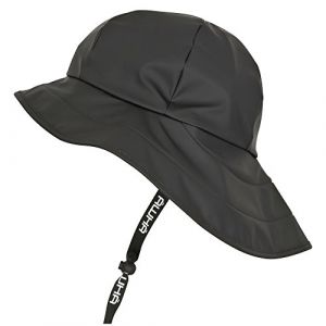 AWHA Chapeau de Pluie suroît Noir/Unisexe - Chapeau imperméable à Large Bord avec Oreillettes (AWHA Outdoor Shop, neuf)