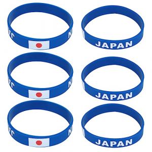 Milisten 6 Pièces Bracelets En Silicone Drapeau Du Pays Bracelet Drapeau National Du Japon Bracelet Drapeau Bracelet De Sport En Caoutchouc Pour De Sport International Course (RongO, neuf)