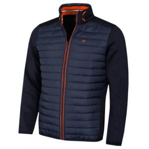 Calvin Klein CK Hybrid Insulate Veste l&eacute;g&egrave;re pour Homme - Marine/Orange - M (GolfBase, neuf)