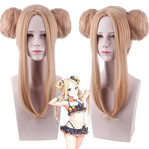 Halloween Mode Noël Party Dress Up Wig Fate/Grand Order Fgo Abigail Maillot de bain Big Hair Bag Cos Anime Wig GS (good stuff A, neuf)
