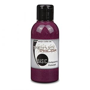 Senjo Color Body Painting Peinture 75ml | Liquide Peinture du Corps | Pour pinceaux et a&eacute;rographe | Fabriqu&eacute; en Allemagne (Violet rouge) (Wega Elite, neuf)
