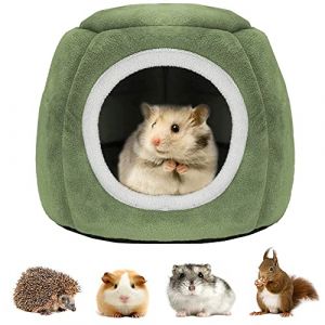 21cm Petit Nid pour Animaux de Compagnie, Petite Maison d'Hiver pour Animaux Compagnie, Maison de Hamster, Lit de Maison pour Petits Animaux pour H&eacute;risson, Cochon d'Inde, &Eacute;cureuil, L&eacute;zard (Vert, S) (Lxntpss, neuf)