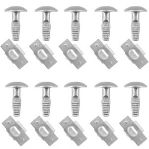 GVSS Lot de 10 Cache Sous Moteur Auto Parts Compatible avec Peugeot, pour Citroën 807,Clips de Fixation en Alliage d'Aluminium pour Support de Couvre Moteur,pour Citroën 206 207 406 407 806 (YinLuHeng, neuf)