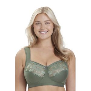 Miss Mary of Sweden : Soutien-Gorge Lovely Lace de Soutien sans Armature, en Coton 125B Vert (Miss Mary of Sweden, neuf)
