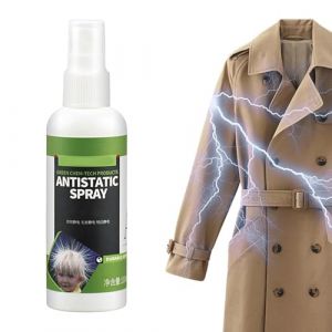 Sprays Antistatiques,Spray Antistatique Vêtements,Anti Static Spray,Pour Réduit L'électricité Statique Sur Les Vêtements,Textile,Voiture,100ml (Deppr, neuf)
