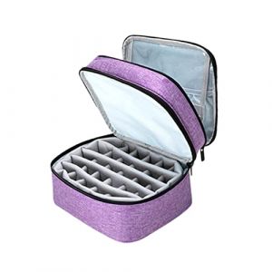 Beatifufu De Rangement Vernis à à Double Couche Organisateur Portable Avec Compartiments Pour Huile Essentielle Pour Maison Bureau Et Voyages (Camprilli, neuf)