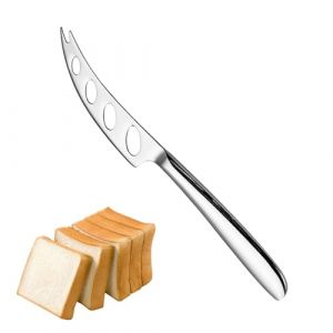 SAVOSWEET Trancheuse &agrave; fromage, couteau &agrave; fromage, r&acirc;pe &agrave; chou, en acier inoxydable poli, coupe-fromage, lame tranchante avec denture, passe au lave-vaisselle, Argent&eacute; (Couteau &agrave; Fromage B) (havenlyh, neuf)