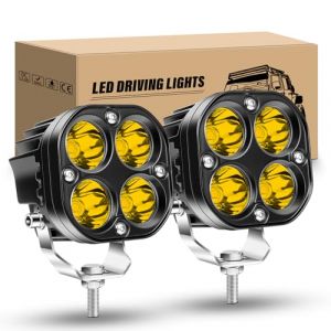 RIGIDON 2 pcs LED Phare de travail, 3 pouces 40 W Spot Travail Lumi&egrave;re Led 12V 24V, Phares Antibrouillard &eacute;tanche Phares pour 4x4 Voiture Tracteur tout-terrain Camion ATV UTV SUV Bateau, (JIANDAO, neuf)