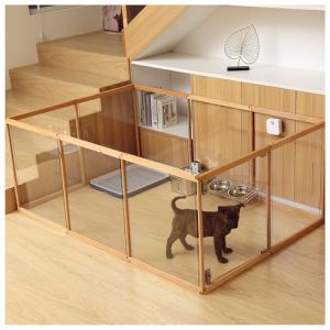 FENGZEQUAN Enclos Lapin Int&eacute;rieur Modulable,Parc for Animaux avec Porte,Grand Enclos for Chien en Acrylique,Parc pour Chien ，pour Chat Parc Chiot Cage for Chien Cage Lapin(Big Door,10 Pieces) (FENGZEQUAN SHOP, neuf)