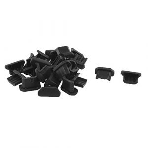 sourcing map 25 x Noir Micro USB Souple Plastique Oreille Casquette Poussière fiche Bouchon pour Téléphone Portable (Weisser Berg, neuf)