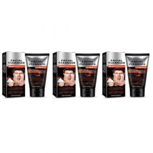 Nettoyant Visage &Agrave; La Roche Volcanique For Hommes: Nettoyage En Profondeur Des Pores, Contr&ocirc;le Du S&eacute;bum, &Eacute;limination Points Noirs, Soulagement De L'acn&eacute;, Hydratant Et Rafra&icirc;chissant(3PCS) (TS TAC SKY, neuf)