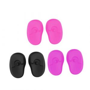 FRCOLOR 6 paires Prot&egrave;ge-oreilles Silicone &Eacute;tanche Prot&egrave;ge-oreilles Coiffure R&eacute;utilisables pour Coloration et Protection Eau Couvre-oreilles pour Salon et Usage Personnel (White Beach, neuf)