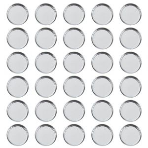 UKCOCO Lot de 30 Godets Ronds en M&eacute;tal 26x5 Mm pour Palettes de Maquillage, &Eacute;tuis Vides pour Fards &agrave; Paupi&egrave;res et Blush, Accessoires Cosm&eacute;tiques L&eacute;gers et Solide, Bo&icirc;te de Rangement (Fruitscher, neuf)
