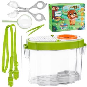 LUFEIS Boîte d'Observation des Insectes, Boîte d'Observation des Insectes avec Loupe pour Enfants, Kit Exploration Enfant, Boite Loupe Insecte, pour Enfants Outil d'Exploration de Sciencec Nature (weiyuyu, neuf)