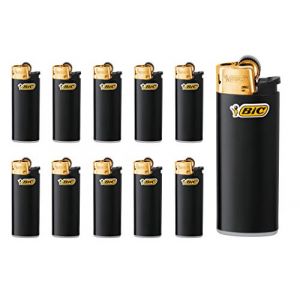 BIC Briquet Mini J25 Noir/Or (BIC Mini 25 pièces) (PP-Trading, neuf)