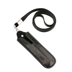LQZ(TM) Porte Cigarette Electronique Etui Cuir PU Tour Cou avec Lanière Portable (Noir) (diancaodengmaoyi, neuf)