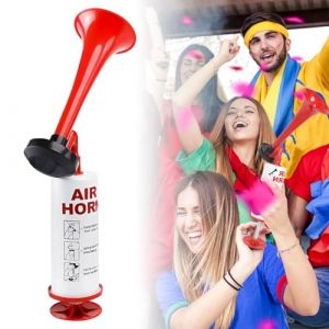 Zimoer Corne de Brume Supporter Manuelle, Klaxon &agrave; Air Comprim&eacute;, Pompe &agrave; Main Air Corne Klaxon S&eacute;curit&eacute; du Bateau Klaxon de Signalisation pour Football Match, F&ecirc;te, &eacute;v&eacute;nements Sportifs (Rouge) (xpurplei, neuf)