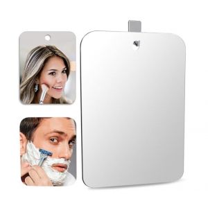 Miroir Rasage Miroir Douche Antibuée Miroir Douche Rasage adhesif Incassable Miroir à Suspendre Miroir de Voyage Antibuée (11.8inX8in) (Hailansi, neuf)