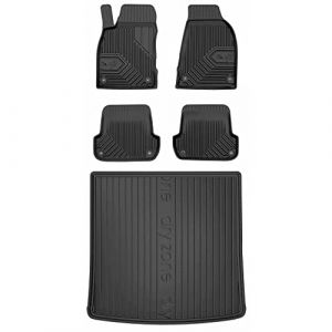 MOTOS Kit de tapis de voiture et de tapis de coffre en caoutchouc pour Audi A4 B6 2000-2006 Améliorez votre confort de voyage avec tapis antidérapant voiture 3D- Tapis de sol voiture tous temps, prote (MOTOS EU, neuf)