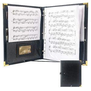 GraduatePro Chemises pour partitions, A4 porte partition chorale, Dossier de Partitions en PU Premium avec classeur à 3 anneaux, Pour musiciens,choristes et chanteurs (GGS SHOP, neuf)