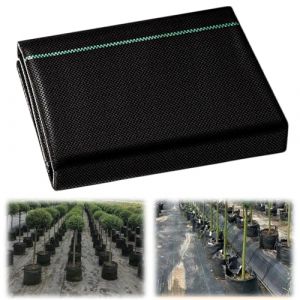 Zuxbolf Toile de Paillage 1 x 20M, Geotextile de Paillage Contre les Mauvais Herbes Bâche Anti-Mauvaises Herbes Bache Noire Agricole Geotextile Anti Repouss, Stabilisé aux UV, pour Jardin Potager (PAULS PETERSONS, neuf)