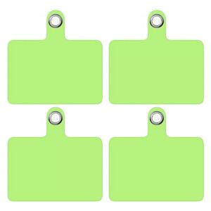 TBOC 4X Patchs de Remplacement Universel por Tour de Cou Telephone Portable [Fluor Vert] Accessoire de Bandouliere Cordon Holder Porte Pochette Laniere Collier Corde Attache Chaine (THE BIG OUTLET COMPANY, neuf)