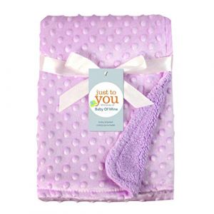 Couverture solide nouveau-n&eacute; pour b&eacute;b&eacute;, erthome couette matelass&eacute;e douce en laine polaire 0-3Ans (violet) (VelvetVendors, neuf)